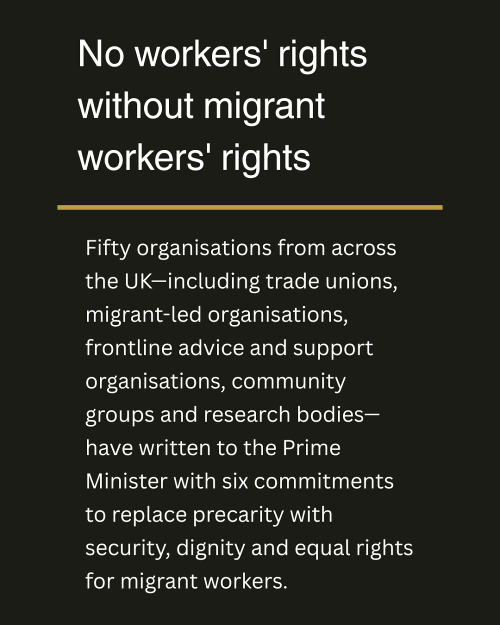 Migrant workers’ rights coalition joint letter to Prime Minister Andy Burnham